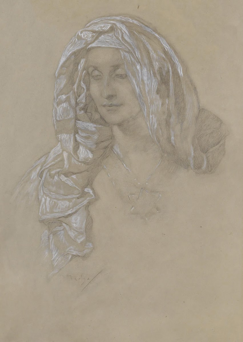 Woman With Headscarf And Star Medallion