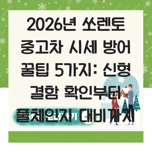 쏘렌토 풀체인지 중고차 시세 방어 및 신형 하이브리드 결함 해결 여부 확인 대표 이미지