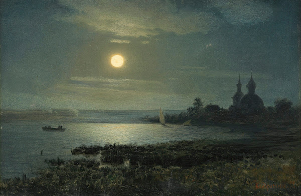 Moonrise Over The Lake 1882