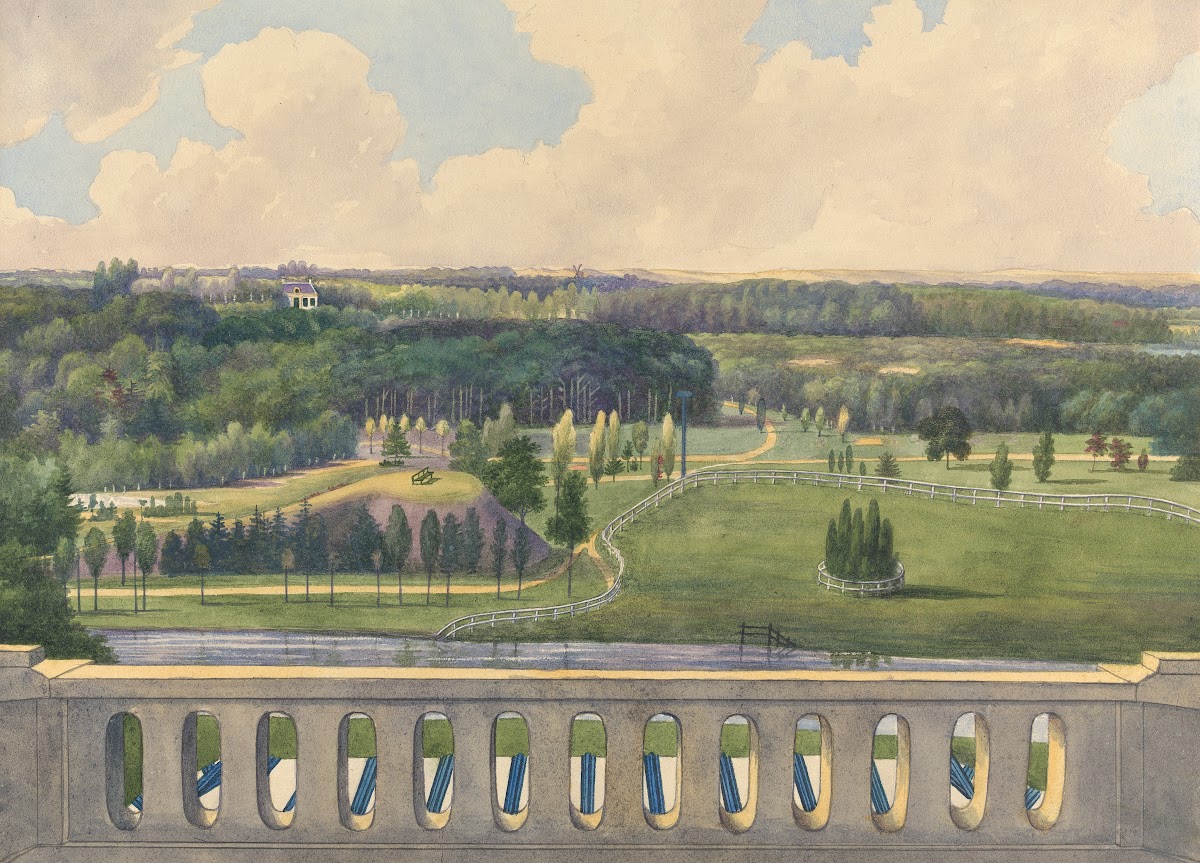 Boschbeek  Groenendaal View from Turret towards the Dunes and Spenrode