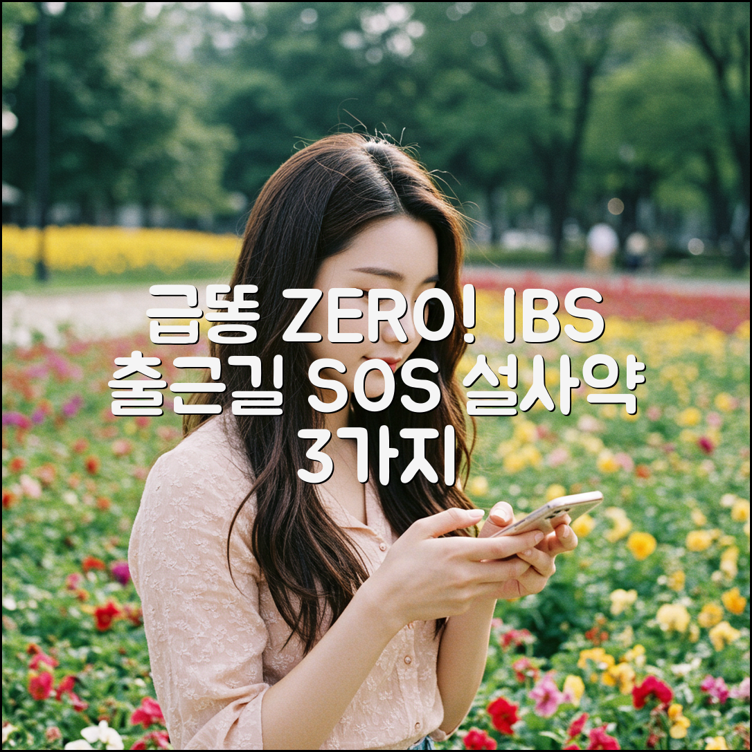 출근길 급똥 막는 3가지 IBS 설사약