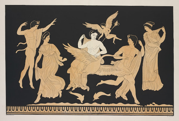 Venus seated on a swan and accompanied by Eros 1844 1861