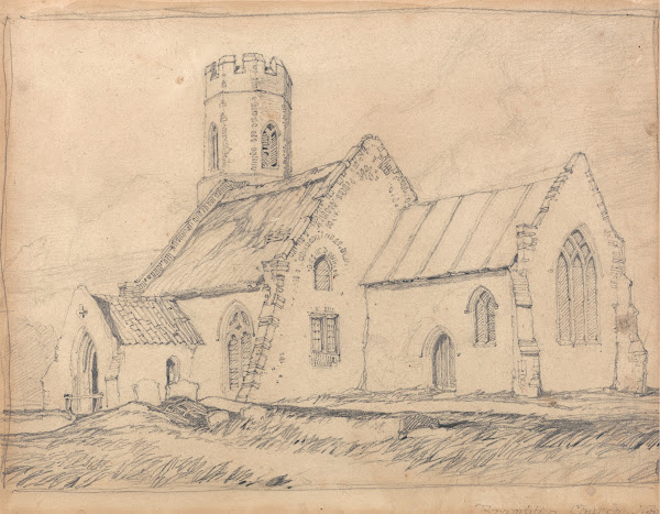 Brampton Church Norfolk from the South East ca 1816