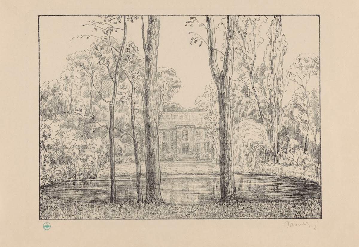 Gezicht op het landhuis van buitenplaats Cromvliet Cromvliet 1929