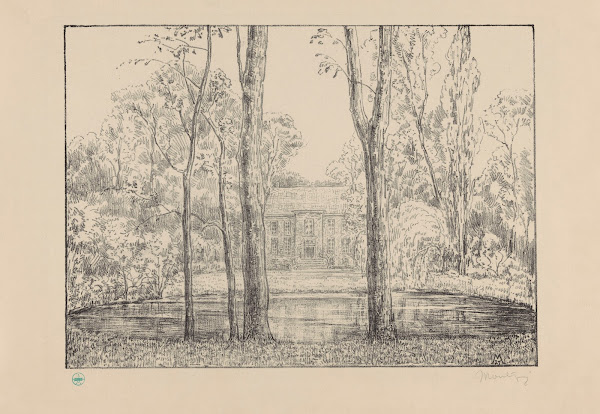 Gezicht op het landhuis van buitenplaats Cromvliet Cromvliet 1929