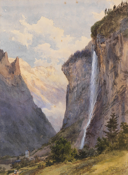Der Staubbachfall in Lauterbrunnen Schweiz 1869