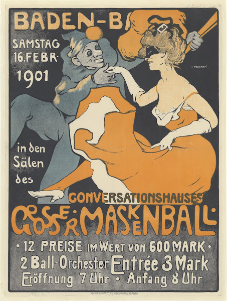 Baden Baden Samstag 16 Febr 1901 Conversationshauses Grosser Maskenball 1901
