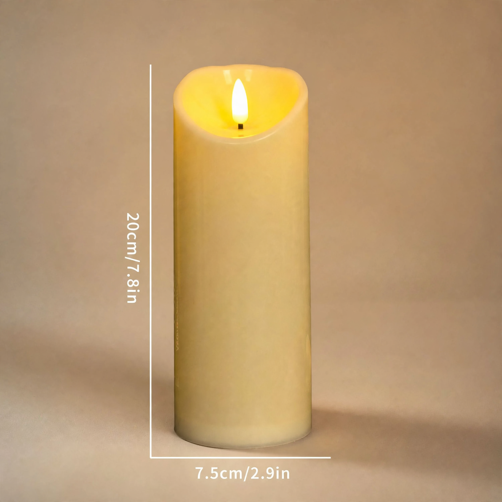 LED Plastic Candle with Flickering Effect