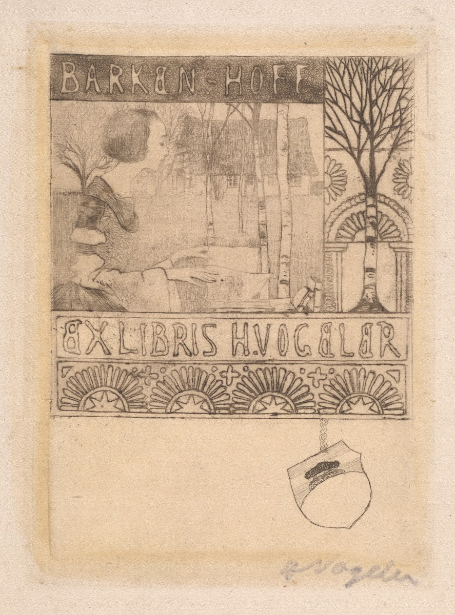Ex Libris Barken Hoff H Vogeler 1896