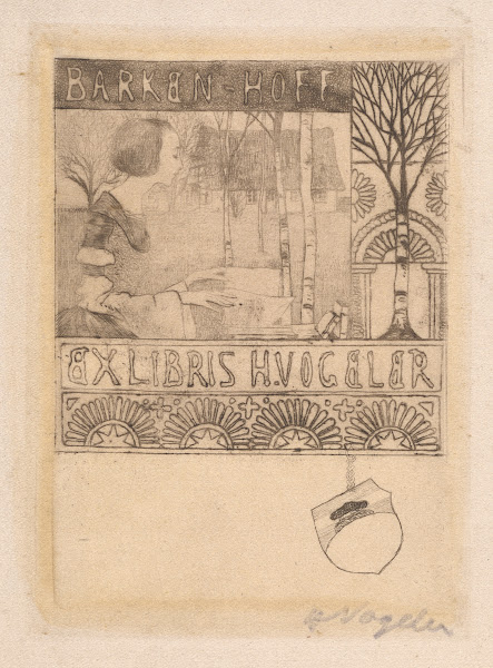 Ex Libris Barken Hoff H Vogeler 1896