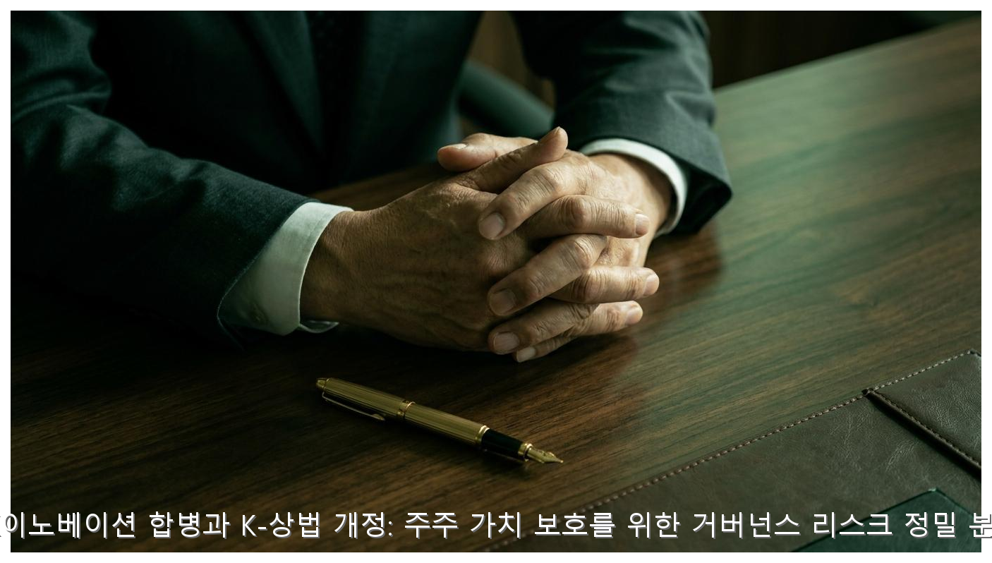 SK이노베이션 합병과 K-상법 개정: 주주 가치 보호를 위한 거버넌스 리스크 정밀 분석 핵심 안내 및 분석 인포그래픽 (2)
