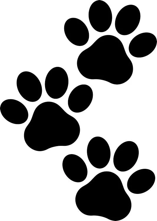 Paw Prints Free SVG for Silhouette Cameo Cutting and Engraving