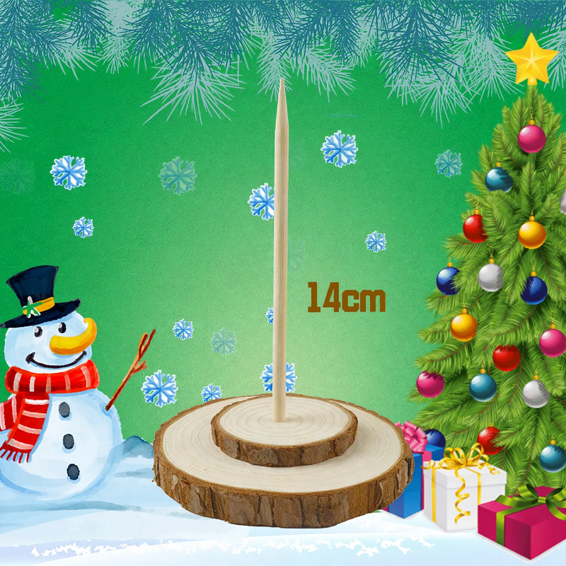 Wooden base for Christmas tree decoration, 14 cm