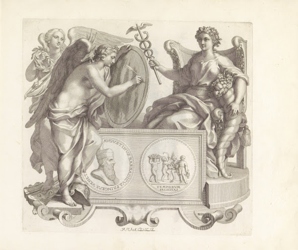 Portret van Agostino Barbarigo en de personificaties van Scheepsoverwinning Over