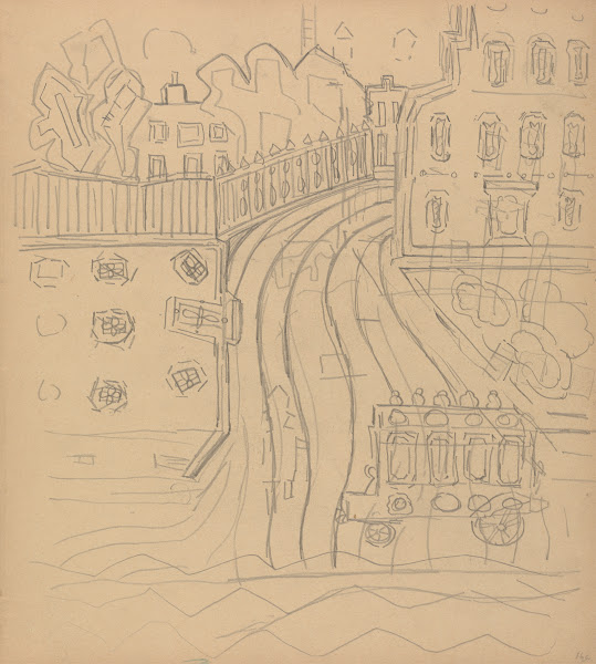 Cave of the Golden Calf City Street with Omnibus 1912