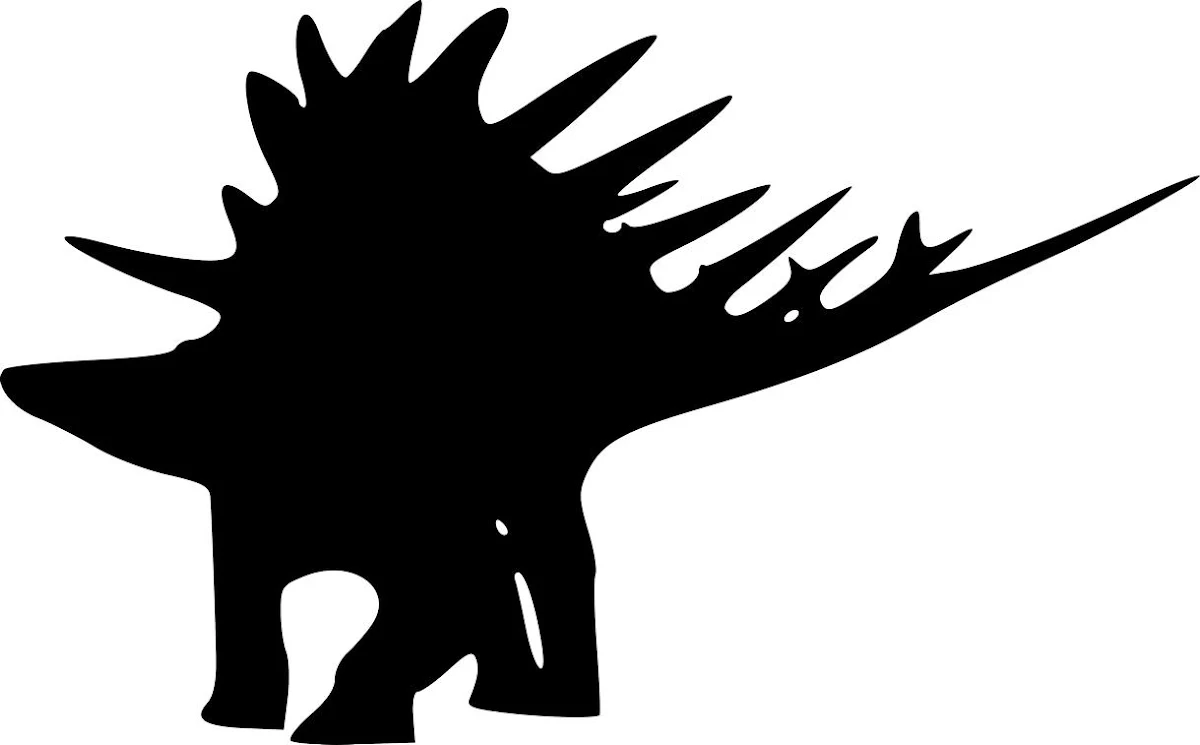 Stylized Stegosaurus Silhouette Free SVG for Laser Cutting