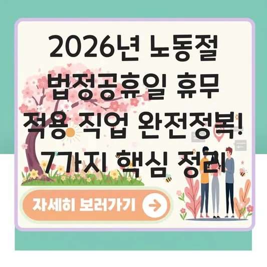 노동절 법정공휴일 여부 휴무 적용 직업
