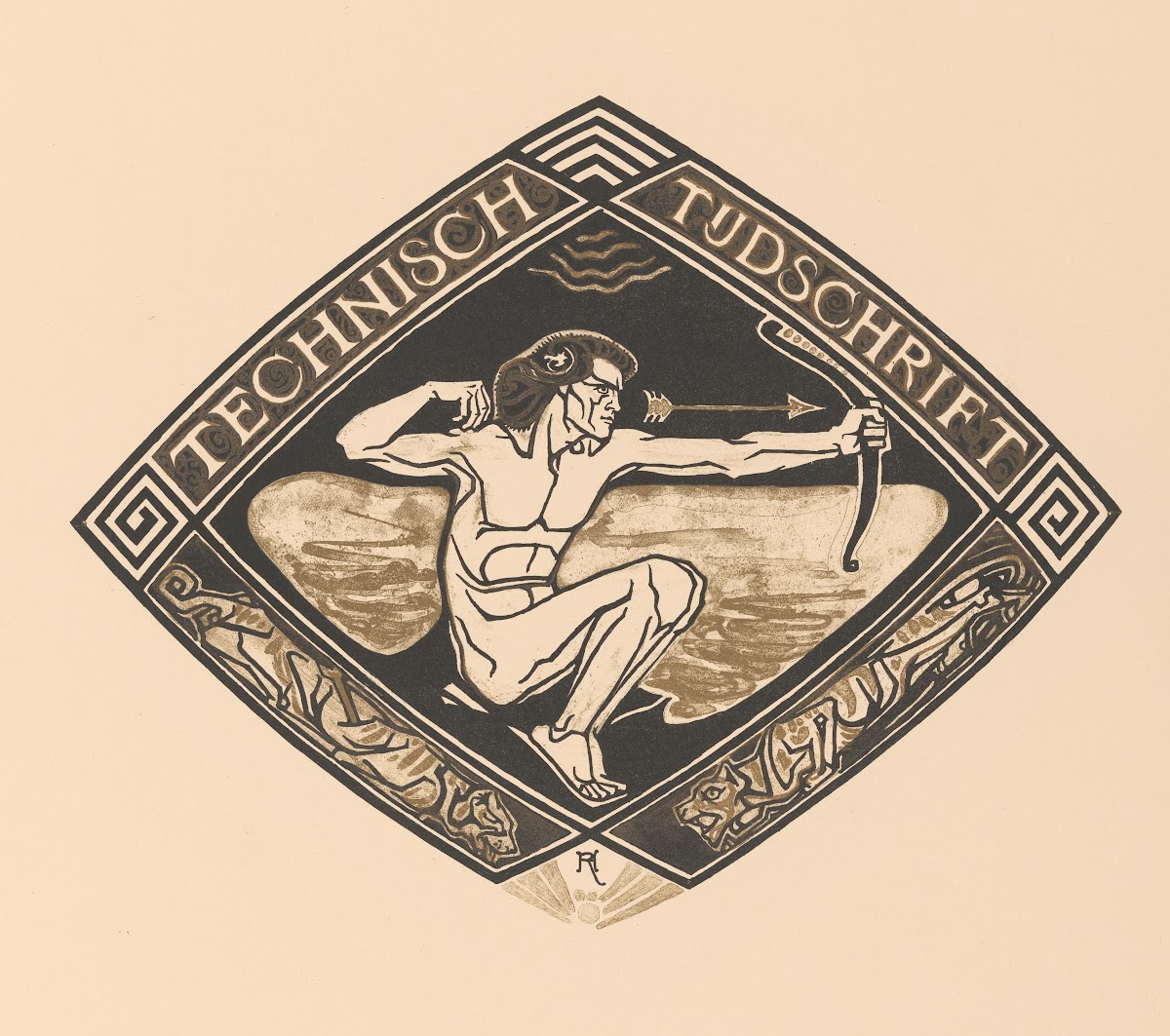 Omslagontwerp voor Technisch Tijdschrift 1914 1914