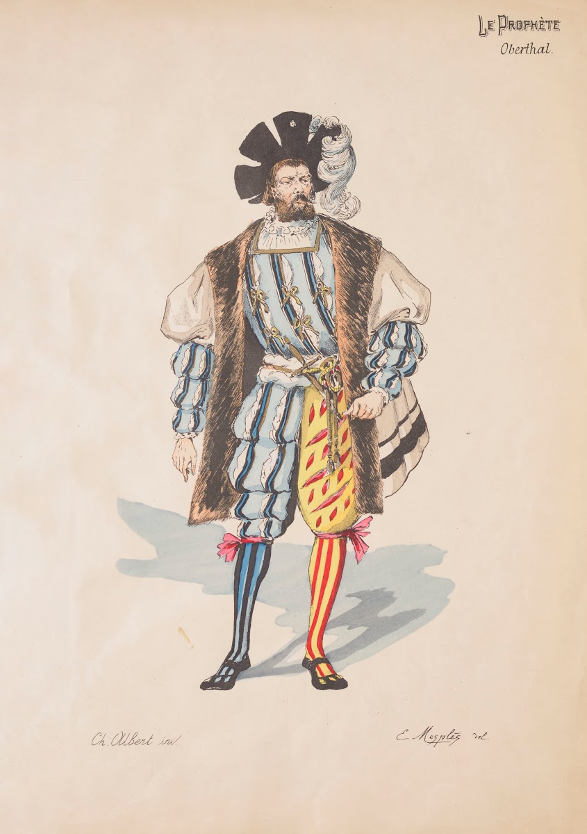 Le prophète  douze maquettes de costumes 1903