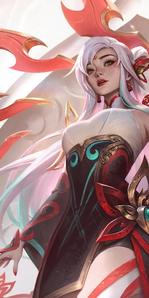 LOL League of Legends Blade Dancer Irelia Knife Girl Lrelia Paper Cut Fairy 4K Wallpaper Background