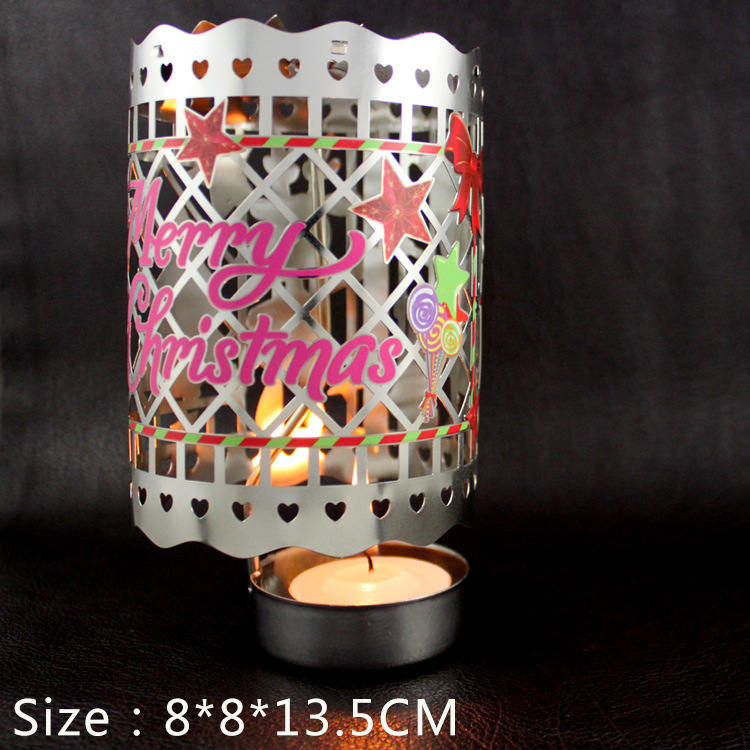 Rotating brass tealight holder, festive design