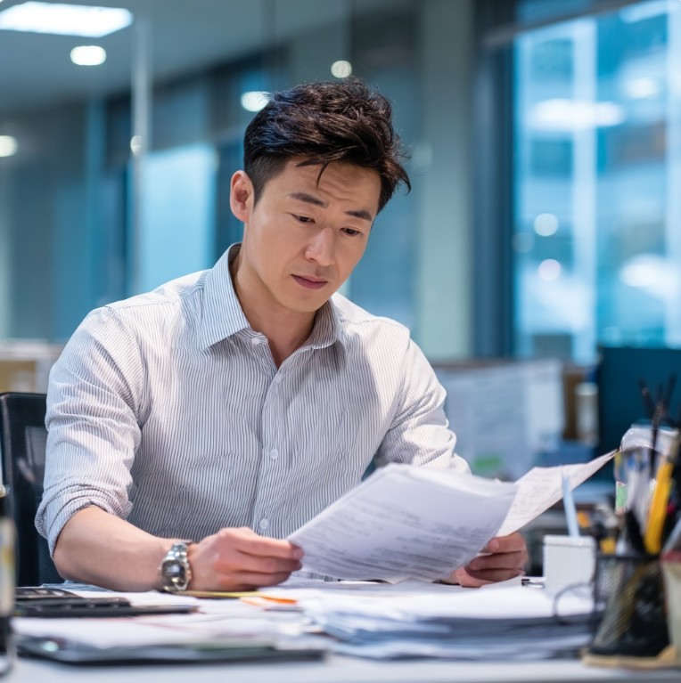 연말정산 계산하는 한국 직장인