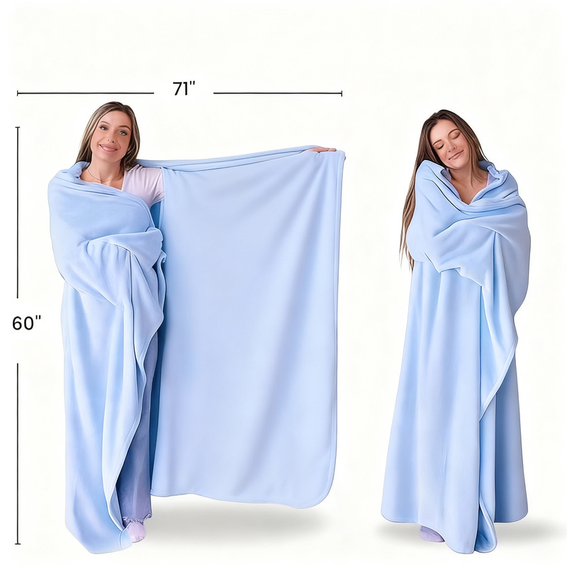 Wearable Milk Fleece Blanket, 152 × 177 cm