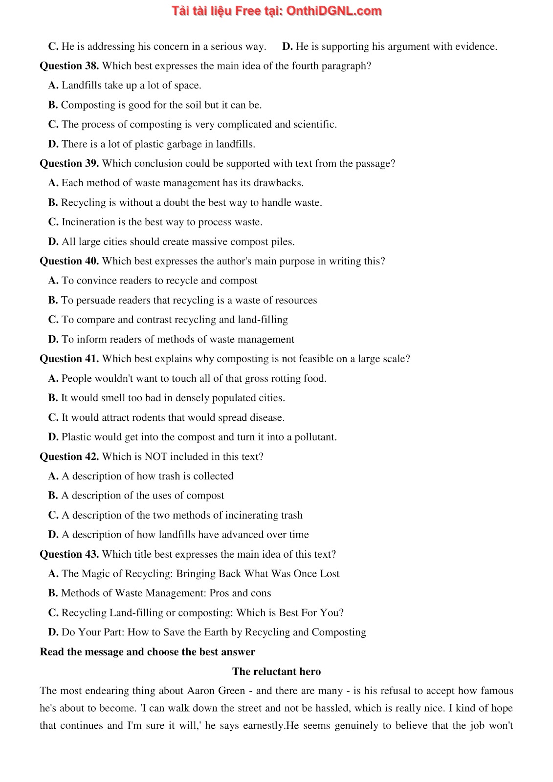 660 bài tập môn Tiếng Anh - Ôn thi ĐGNL ĐHBK Hà Nội Phần 6