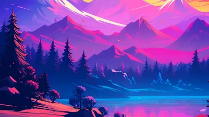 Vaporwave, Landscape, Synthwave, Digital Art Full HD iPhone Wallpaper