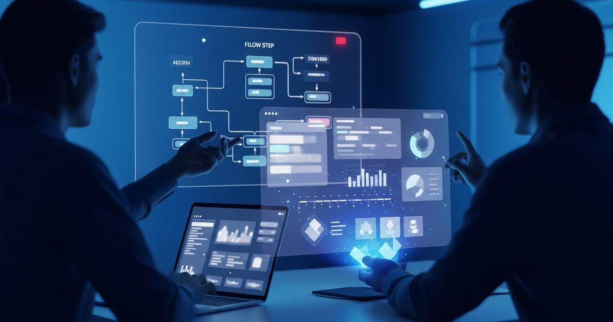 Echipă discutând proiect de site de prezentare cu mockup-uri și planificare