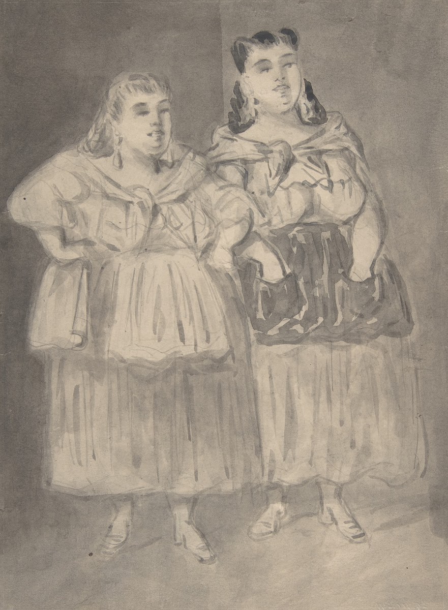 Two Fat Peasant Women 19th century