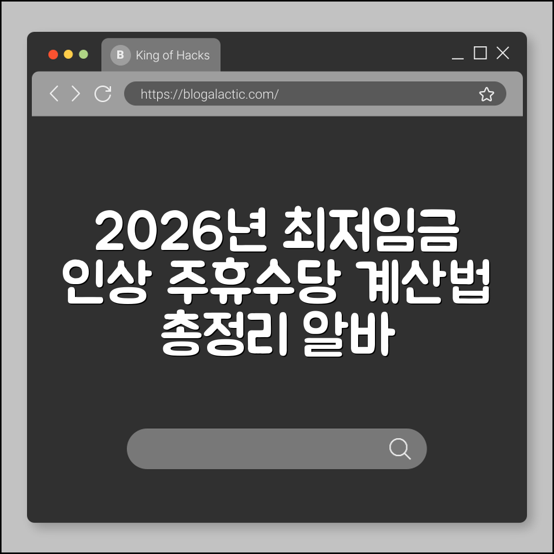 2026년 최저임금 인상에 따른 주휴수당 계산법 및 지급 조건 (근로계약서 미작성, 알바 퇴직금, 4대 보험)