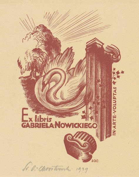 In arte voluptas  ex libris Gabriela Nowickiego 1939