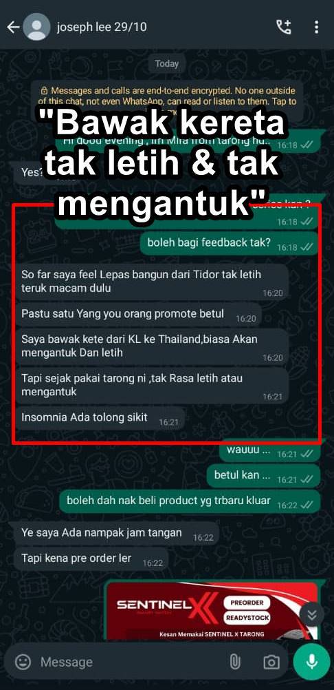 Testimoni Kurang Mengantuk