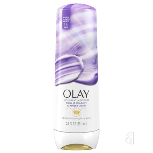 Olay Indulgent Moisture Body Wash Notes of Elderberry and Almond Cream Body Wash 591ml