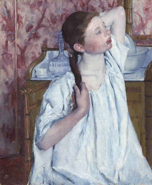 Girl Arranging Her Hair 1886