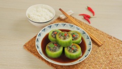 Bí Nhồi Chả Nấm Chay