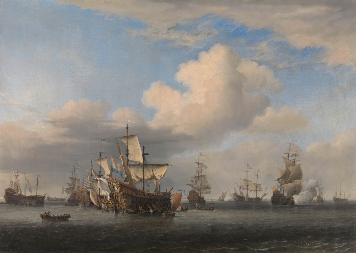 Captured English Ships after the Four Days Battle c 1666