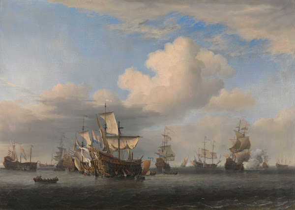 Captured English Ships after the Four Days Battle c 1666