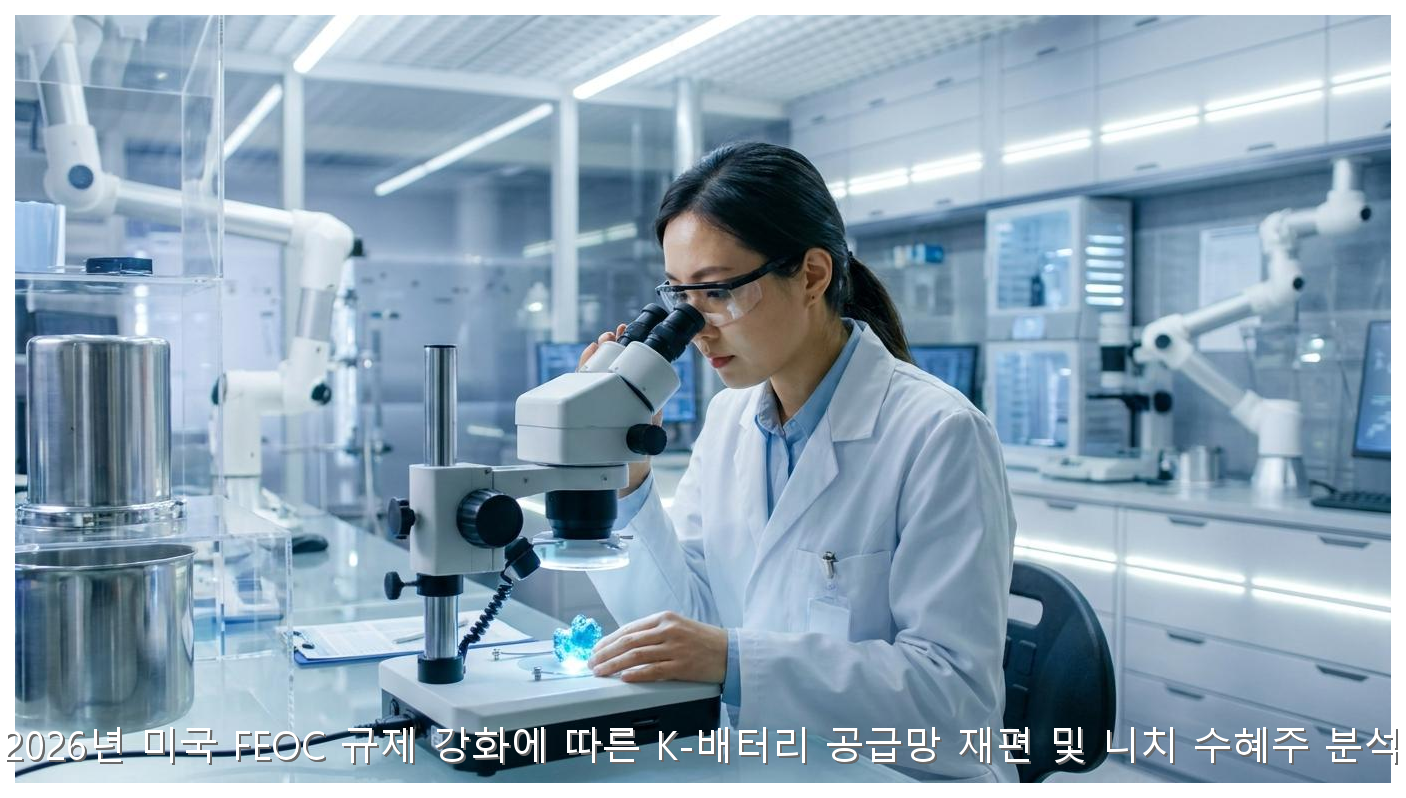 2026년 미국 FEOC 규제 강화에 따른 K-배터리 공급망 재편 및 니치 수혜주 분석 핵심 안내 및 분석 인포그래픽 (3)