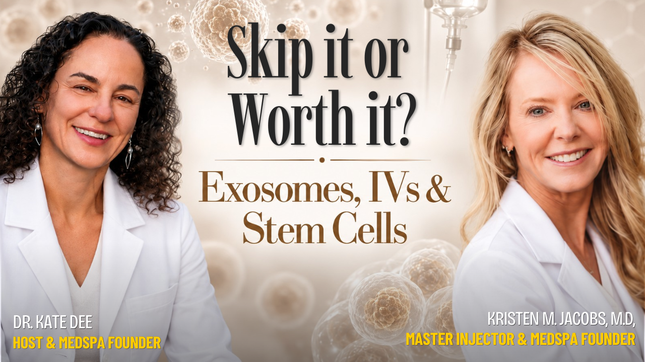 Dr. Kate Dee and Dr. Kristen Jacobs — Skip It or Worth It? Exosomes, IVs & Stem Cells podcast thumbnail