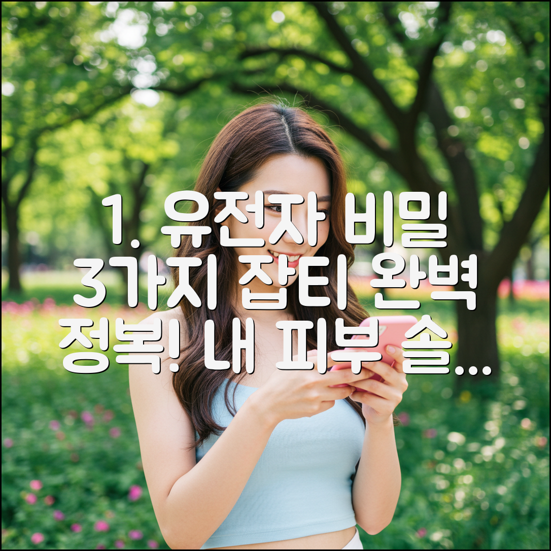내 피부 유전자의 비밀 3가지, 잡티 완벽 정복!