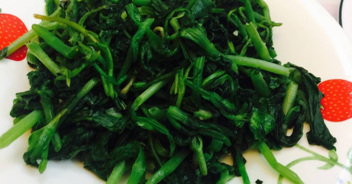 Rau mầm bí đỏ xào tỏi