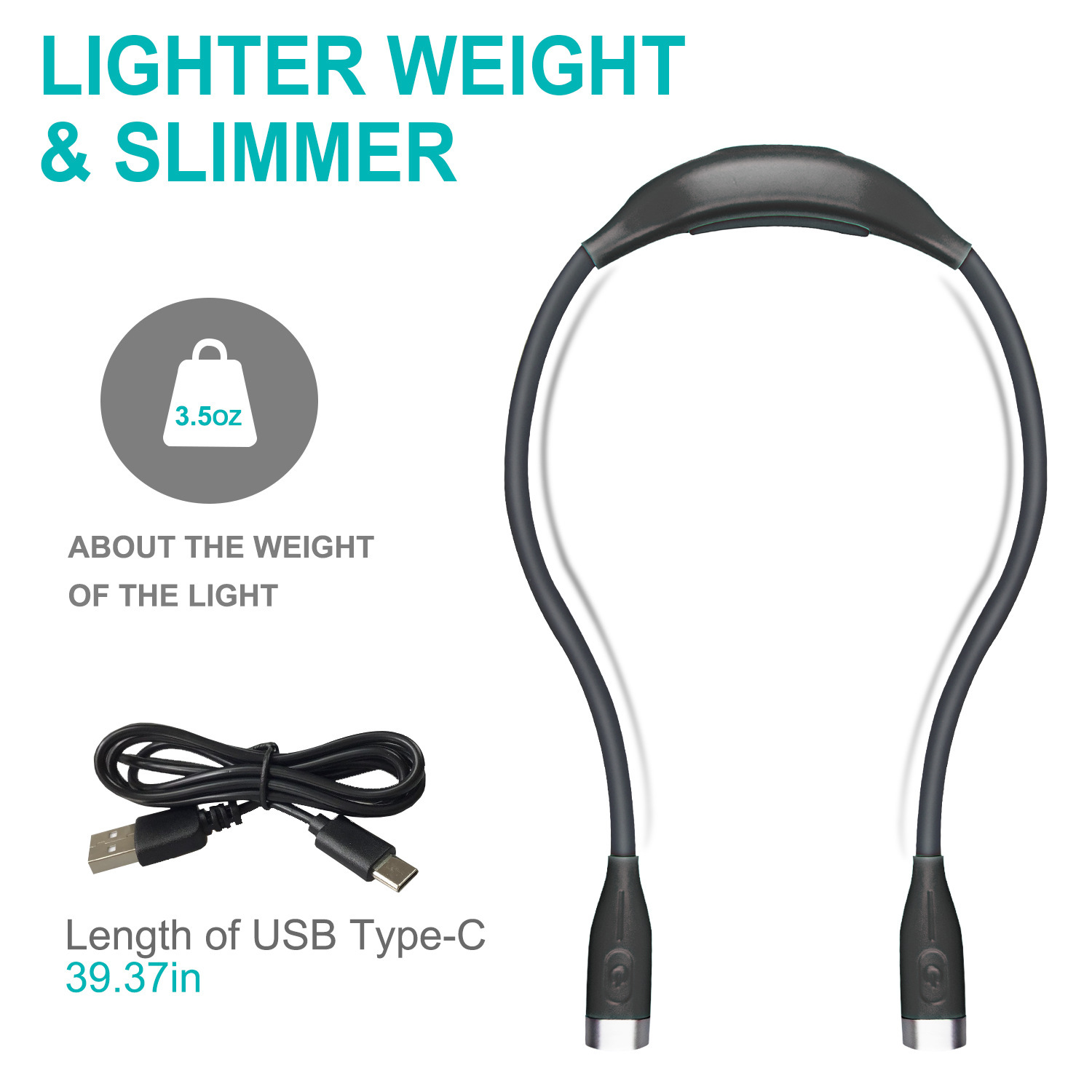 LED Neck Reading Lamp, eye-friendly