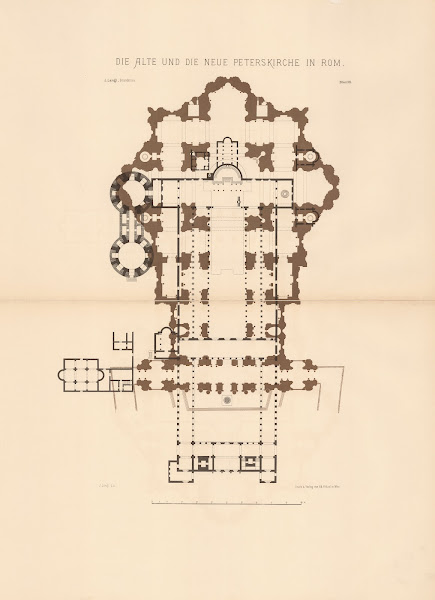 Die alte und die neue Peterskirche in Rom 1911