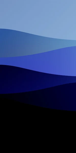 Blue Waves, Abstract Design, Gradient, Modern Graphic 2K Wallpaper Background