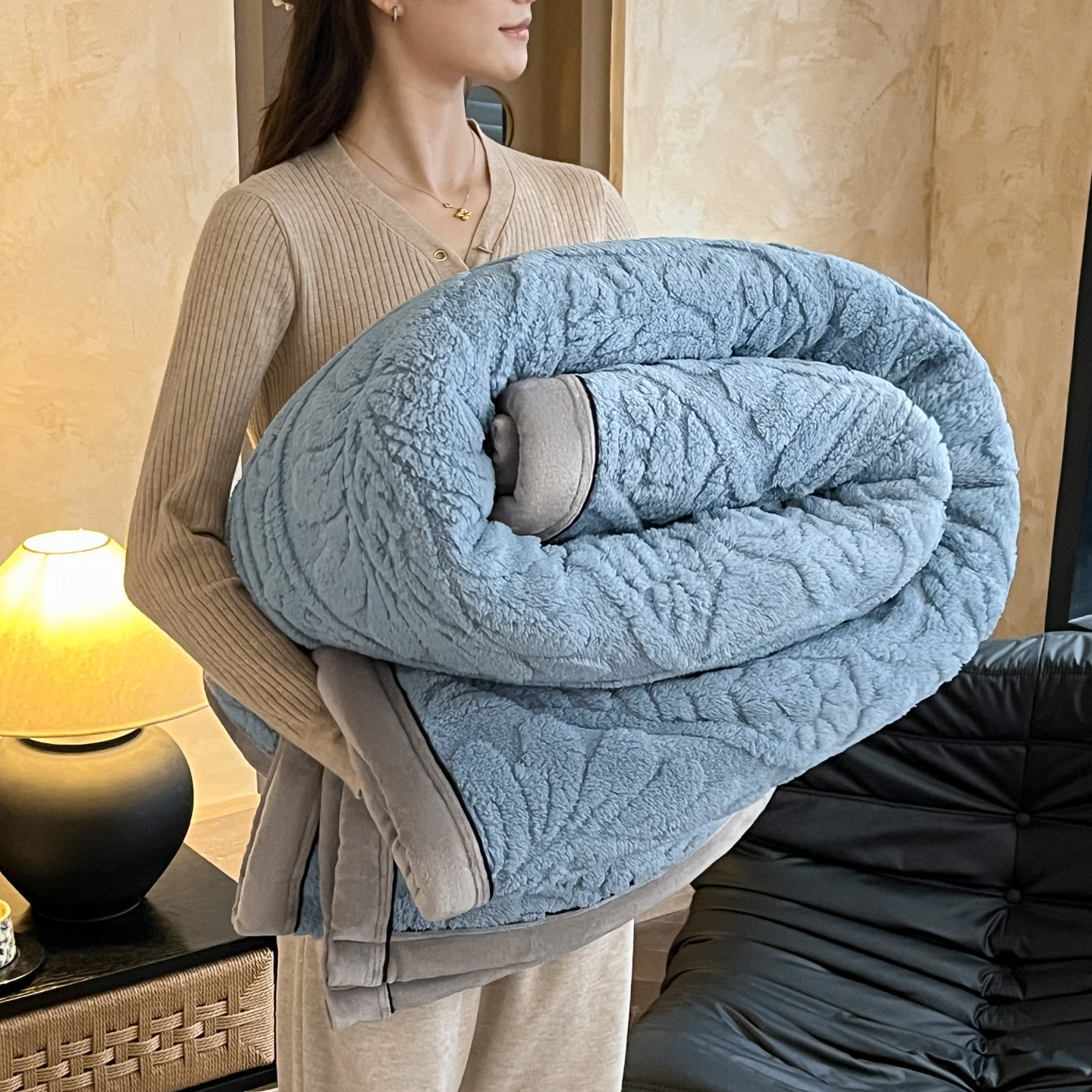 Europäische Jacquard-Wohndecke, doppelseitig, verschiedene Größen
