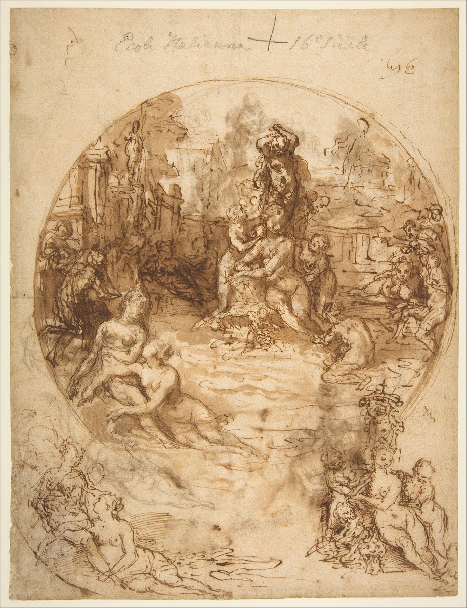 Studies for a Circular Composition of Diana and Her Nymphs Bathing 152966