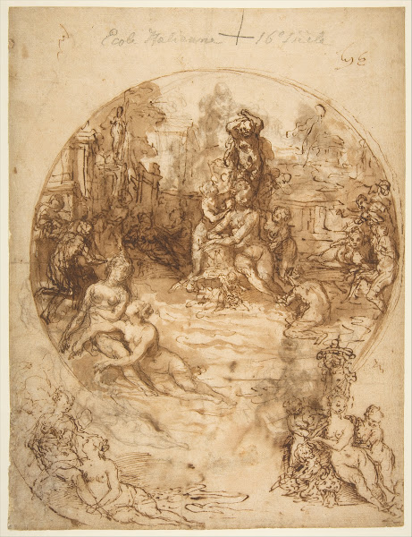 Studies for a Circular Composition of Diana and Her Nymphs Bathing 152966