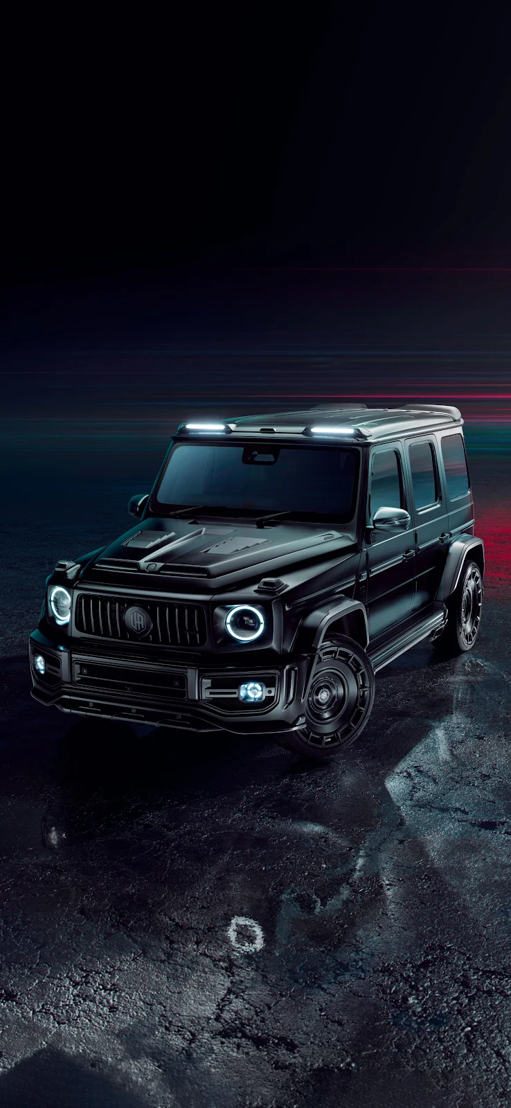 Custom Black Mercedes G-Class - Automotive Photography 2K iPhone Wallpaper (2024x4386)